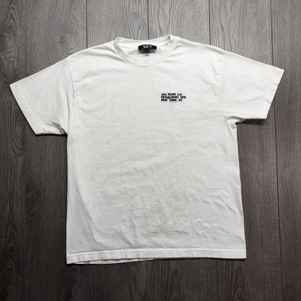 A24 Films LLC Established 2012 New York NY White Graphic T-Shirt Mens Large